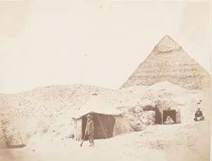 The Photographer before his Tent on the Site of the Pyramid of Khafre (Chephren), 1851 The Photographer before his Tent on the Site of the Pyramid of Khafre (Chephren), 1851