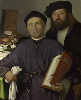 The Physician Giovanni Agostino della Torre and his Son, Niccolo, ca 1515. Artist: Lotto, Lorenzo (1480-1556) The Physician Giovanni Agostino della Torre and his Son, Niccolo, ca 1515. Artist: Lotto, Lorenzo (1480-1556)