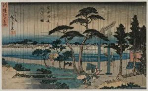 Picture of Light Rain on the Embankment of the Sumida River..., late 1830s or early 1840s Picture of Light Rain on the Embankment of the Sumida River..., late 1830s or early 1840s