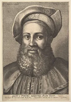 Pietro Aretino, 1647. Creator: Wenceslaus Hollar Pietro Aretino, 1647. Creator: Wenceslaus Hollar