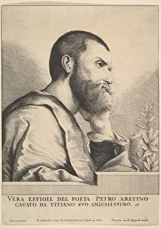Pietro Aretino, 1649. Creator: Wenceslaus Hollar Pietro Aretino, 1649. Creator: Wenceslaus Hollar
