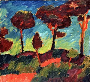 Alexei Gallery: Pines in Prerow. Artist: Javlensky, Alexei, von (1864-1941)