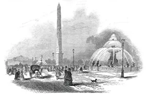 Place de la Concorde, Paris, 1845. Creator: Unknown Place de la Concorde, Paris, 1845. Creator: Unknown