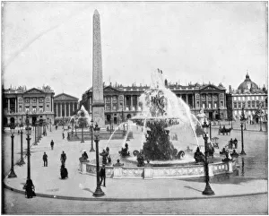 Place de la Concorde, Paris, late 19th century. Artist: John L Stoddard Place de la Concorde, Paris, late 19th century. Artist: John L Stoddard