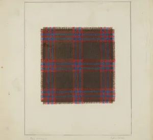 Plaid Homespun, 1935/1942. Creator: Clyde L. Cheney Plaid Homespun, 1935/1942. Creator: Clyde L. Cheney