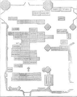 Prints of Plan of Poets Corner, Westminster Abbey, 1870. The plan we have engraved, from one drawn by Mr Westminster Prints: Plan of Poets Corner, Westminster Abbey Print, 1870