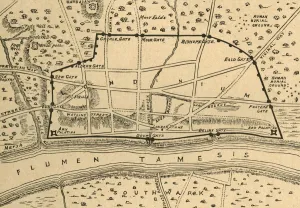 Plan of Roman London, (1897). Creator: Unknown Plan of Roman London, (1897). Creator: Unknown