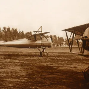 WWI Fighter Plane Prints: A plane taking off, c1914-c1918