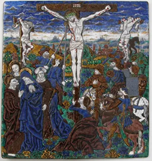 Plaque with the Crucifixion, French, 15th century. Creator: Monvaerni Plaque with the Crucifixion, French, 15th century. Creator: Monvaerni