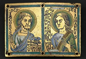 Artistic Style Gallery: Plaque with Saints James and John the Evangelist, Meuse, 1160 / 80. Creator: Unknown
