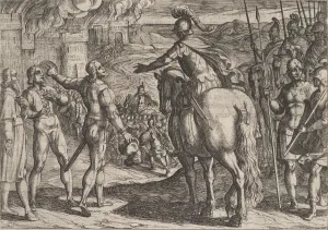 Plate 34: The Romans Burning the Dutch Countryside, from The War of the Romans Against Plate 34: The Romans Burning the Dutch Countryside, from The War of the Romans Against