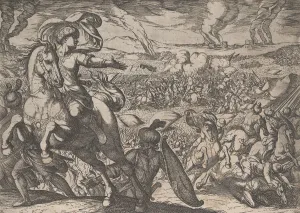 Plate 6: Darius Fleeing from the Battlefield, from The Deeds of Alexander the Great, 1608 Plate 6: Darius Fleeing from the Battlefield, from The Deeds of Alexander the Great, 1608