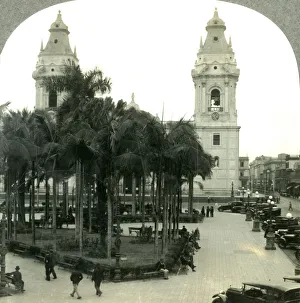 The Plaza de Armas and the Cathedral of Lima, Peru, c1930s. Creator: Unknown The Plaza de Armas and the Cathedral of Lima, Peru, c1930s. Creator: Unknown