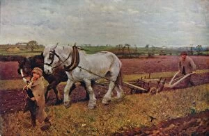 Panoramic Photography Gallery: Ploughing, 1889 (1935). Artist: George Clausen