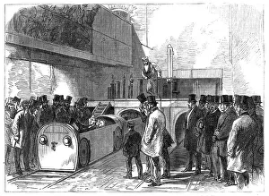 London Underground History Prints: The Pneumatic Despatch Tube: the Holborn end of the Tube on the opening day