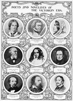 Images Dated 19th April 2006: Poets and Novelists of the Victorian Era, late 19th century