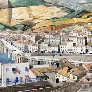 Hillside Gallery: Port Vendres, La Ville, c1925. Artist: Charles Rennie Mackintosh