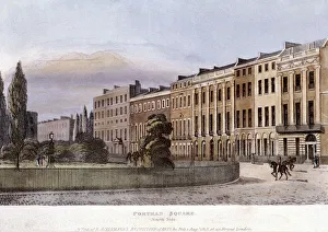 Prints of View of Portman Squares north side, Marylebeone, London, 1813 Westminster Prints: Portman Square, London Print 1813