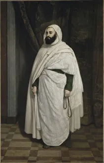 Portrait of Abdelkader ibn Muhieddine (1808-1883), 1853. Creator: Tissier, Ange (1814-1876) Portrait of Abdelkader ibn Muhieddine (1808-1883), 1853. Creator: Tissier, Ange (1814-1876)