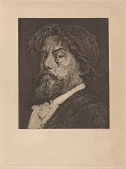 Desboutin Marcellin Gilbert Gallery: Portrait of the artist, about 1895. Creator: Marcellin-Gilbert Desboutin