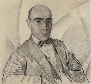 Portrait of the artist and the photographer Miron Sherling (1880-1958). Artist: Chekhonin Portrait of the artist and the photographer Miron Sherling (1880-1958). Artist: Chekhonin
