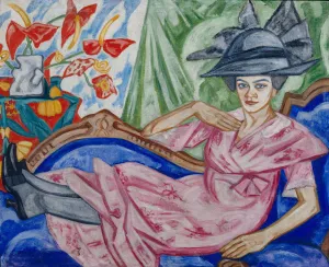 Portrait of the Artists Sister, 1912. Artist: Rozanova, Olga Vladimirovna (1886-1918) Portrait of the Artists Sister, 1912. Artist: Rozanova, Olga Vladimirovna (1886-1918)