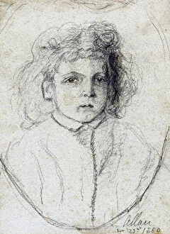 Portrait of a child, 1880.Artist: Allan