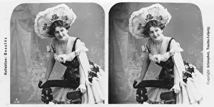 Portrait of a costumed woman, early 20th century.Artist: Aristophot Portrait of a costumed woman, early 20th century.Artist: Aristophot