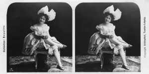 Portrait of a costumed woman, early 20th century.Artist: Aristophot Portrait of a costumed woman, early 20th century.Artist: Aristophot