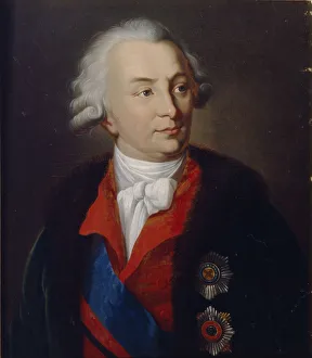 Portrait of the Count Ivan Ivanovich Shuvalov (1727-1797), 1810. Artist: Alkin (Spartansky), P.A. (active Early 19th cen.) Portrait of the Count Ivan Ivanovich Shuvalov (1727-1797), 1810. Artist: Alkin (Spartansky), P.A. (active Early 19th cen.)