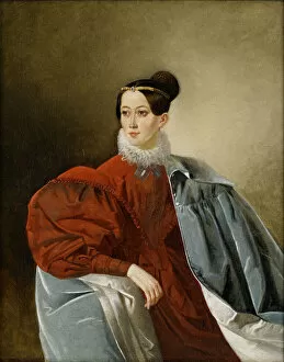 Images Dated 3rd April 2014: Portrait of Countess Yelizaveta Ivanovna Kropotkina (1803-1836), nee Dorokhova. Artist: Anonymous