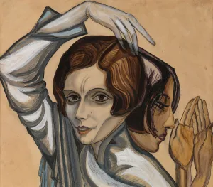 Portrait of Elene Komisarjevskaia-Balieff and Natalia Molostova. Artist: Sudeykin Portrait of Elene Komisarjevskaia-Balieff and Natalia Molostova. Artist: Sudeykin