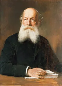 Portrait of Friedrich August Kekule von Stradonitz, (1829-1896), 1890. Creator: Angeli Portrait of Friedrich August Kekule von Stradonitz, (1829-1896), 1890. Creator: Angeli