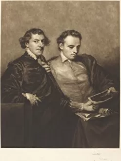 Joshua Reynolds Gallery: Portrait of Two Gentlemen, 1905. Creator: Frank Short