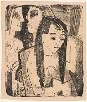 Portrait of a Girl, 1921. Creator: Ernst Kirchner Portrait of a Girl, 1921. Creator: Ernst Kirchner