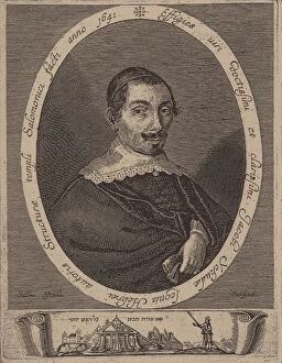 Italia Gallery: Portrait of Jacob Judah Leon (1602-1675). Artist: Italia, Salom (ca 1619-ca 1655)