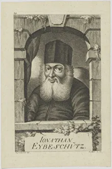 Synagogue Gallery: Portrait of Jonathan ben Nathan Eybeschütz (1690-1764), 1772. Creator: Balzer
