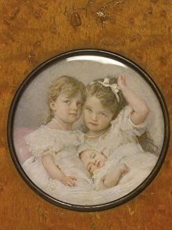 Historic Town of Grand-Bassam Gallery: Portrait miniature of Grand Duchesses Olga, Tatiana and Maria of Russia, c. 1900. Artist: Anonymous