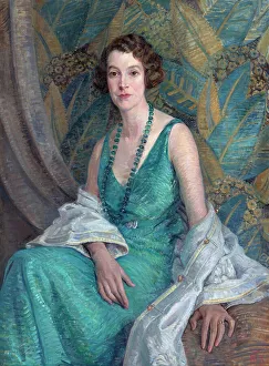 Women's Fashion Clothing Prints: Portrait of Mrs N.S. Falla, c1932. Creator: Mary Tripe