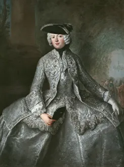 Portrait of Princess Anna Amalia of Prussia (1723-1787), Abbess of Quedlinburg, ca 1744 Portrait of Princess Anna Amalia of Prussia (1723-1787), Abbess of Quedlinburg, ca 1744