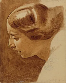 Nils Jakob Blommer Print: Portrait of a Woman, 1852