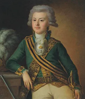 Portrait of Yakov Ivanovich Likhachov, Podporuchik of the Semyonovsky Life-Guards Regiment, 1792. Artist: Kamezhenkov, Ermolay Dementyevich (1760-1818) Portrait of Yakov Ivanovich Likhachov, Podporuchik of the Semyonovsky Life-Guards Regiment, 1792. Artist: Kamezhenkov, Ermolay Dementyevich (1760-1818)