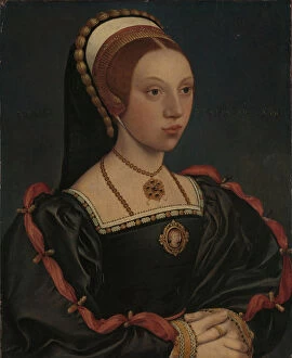 Hans Gallery: Portrait of a Young Woman (Catherine Howard), ca. 1540-1545. Artist: Holbein, Hans, the Younger