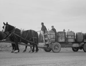 Possibly: Farmer and his boy hauling water for drinking and domest... Boundary County, Idaho, 1939 Possibly: Farmer and his boy hauling water for drinking and domest... Boundary County, Idaho, 1939