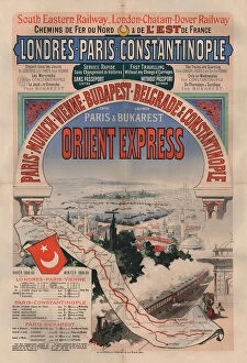 Railroad Gallery: Poster advertising the Orient Express, 1888