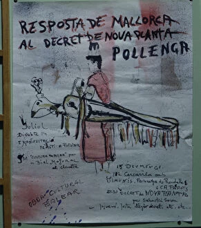 Images Dated 20th March 2013: Poster announcing popular festivals and political vindications