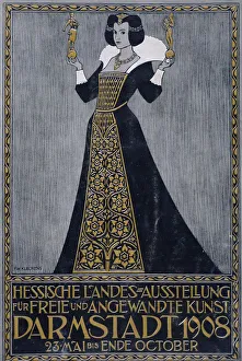 Poster of the Hessen State Exhibition of Free and practical Art, held in Darmstadt 1908 Poster of the Hessen State Exhibition of Free and practical Art, held in Darmstadt 1908