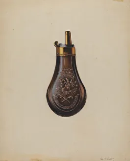 Powder Horn Print, c. 1937 by Grace Halpin