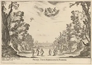 Prima Scena Representanta Firenza, 1637. Creator: Stefano della Bella Prima Scena Representanta Firenza, 1637. Creator: Stefano della Bella