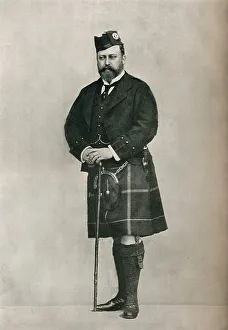 The Prince of Wales in Highland costume, c1886 (1910). Artist: W&D Downey The Prince of Wales in Highland costume, c1886 (1910). Artist: W&D Downey